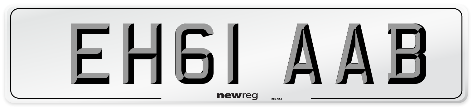 EH61 AAB Number Plate from New Reg